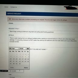 maintenance request portal on website that doesn't work