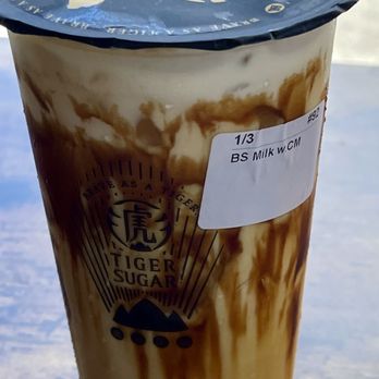Tiger Sugar - Black sugar and pearl milk with cream moose - Bubble Tea Near Me - Honolulu, Hawaii Tiger Sugar - Black sugar and pearl milk with cream moose - Bubble Tea Near Me - Honolulu, Hawaii
