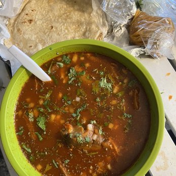 Taqueria El Valle - Menudo with hand made tortillas - Food Trucks Near Me - Escaping, California Taqueria El Valle - Menudo with hand made tortillas - Food Trucks Near Me - Escaping, California