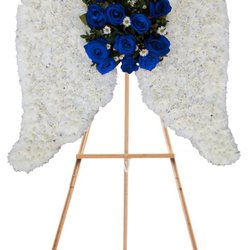 Florist of Mission Hills - Angels Wings with Blue Roses