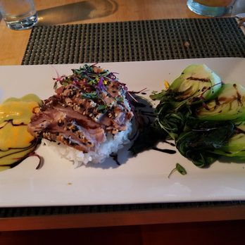 Tolay Restaurant - Wow! What a beautiful plate. I ordered the pan seared Ahi tuna. Update: I am a very happy and very full individual. - New American Near Me - Petaluma, California