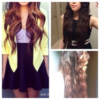 Do or Dye Tx - What I requested (left), before (top right), and the back of my hair afterwards (bottom right). - Hair Salons Near Me - Houston, Texas Do or Dye Tx - What I requested (left), before (top right), and the back of my hair afterwards (bottom right). - Hair Salons Near Me - Houston, Texas
