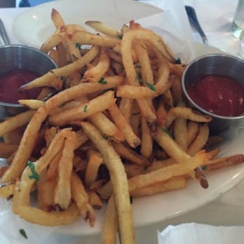 Perla's - Shoestring fries (a bit soggy) - Seafood Near Me - Austin, Texas Perla's - Shoestring fries (a bit soggy) - Seafood Near Me - Austin, Texas
