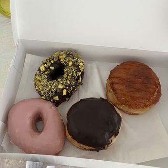 Devi's Donuts and Sweets - Creme Brulee Donuts Lavender Rose Donuts Boston Creme Donuts Chocolate Pistachio Donuts - Donuts Near Me - Long Beach, California
