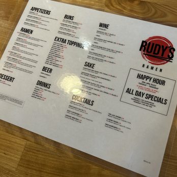 Rudy’s Ramen - Menu - Ramen Near Me - Chicago, Illinois Rudy’s Ramen - Menu - Ramen Near Me - Chicago, Illinois