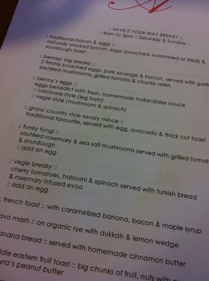 Menu photo 4 Cafe Auchenflower Auchenflower, QLD