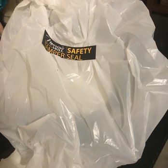 Maria's Bar and Grill - This is how they used the temper seal . On the side of the bag , not sure how good I feel about eating my dinner now ! - Mexican Near Me - Downey, California Maria's Bar and Grill - This is how they used the temper seal . On the side of the bag , not sure how good I feel about eating my dinner now ! - Mexican Near Me - Downey, California