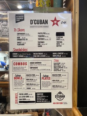 Menu photo 2 D'Cuban Cafe Marietta, GA