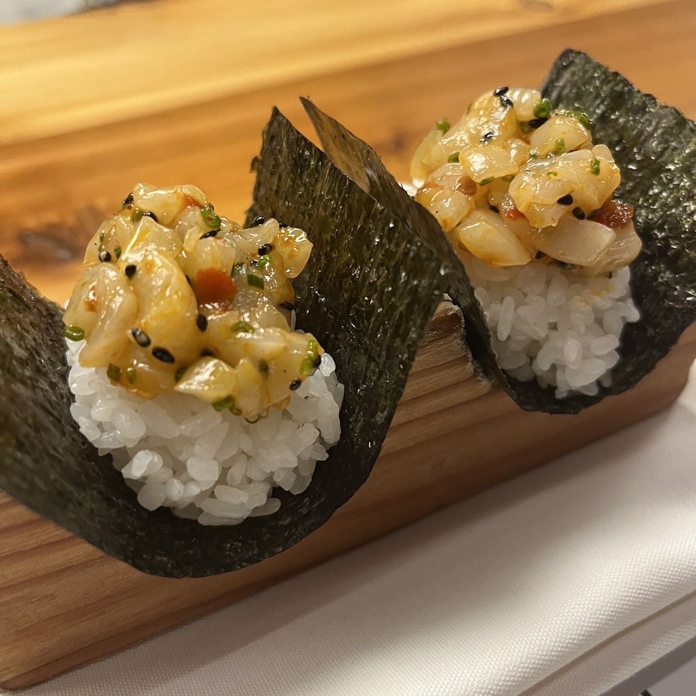 Koji - Scallop hand roll - Sushi Bars Near Me - Omaha, Nebraska Koji - Scallop hand roll - Sushi Bars Near Me - Omaha, Nebraska