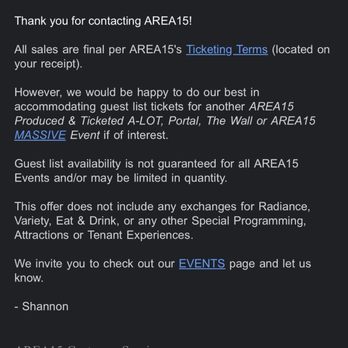 AREA15 - Thanks for nothing, Shannon... - Venues & Event Spaces Near Me - Las Vegas, Nevada AREA15 - Thanks for nothing, Shannon... - Venues & Event Spaces Near Me - Las Vegas, Nevada