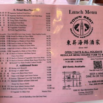 Town Sent Seafood Restaurant - Seafood Near Me - Covina, California