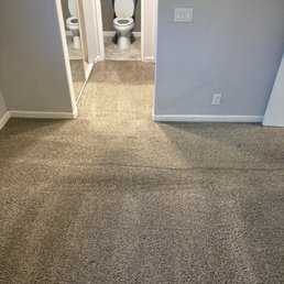 Cleaned and stretched carpet
