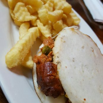 Las Arepas De Julia - Arepas de chorizo con papas fritas - Latin American Near Me - Lilburn, Georgia