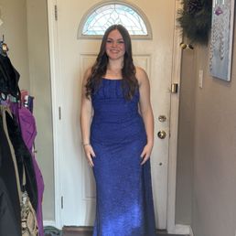 Look at how the dress fits her perfectly!
