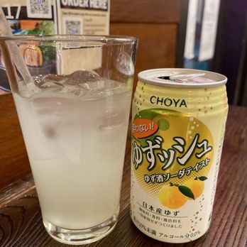 Hinodeya Ramen Bar - Choya Yuzu (Japanese citrus) soda - Ramen Near Me - Campbell, California
