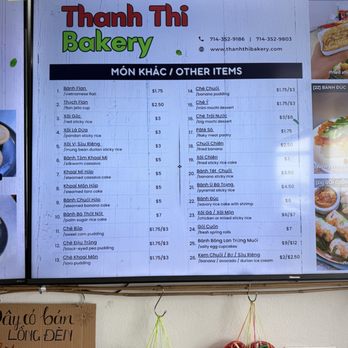 Thanh Thi Bakery - Other items 9/21/25 - Vietnamese Near Me - Garden Grove, California Thanh Thi Bakery - Other items 9/21/25 - Vietnamese Near Me - Garden Grove, California