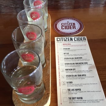 Citizen Cider - Flight of 5 ciders (of your choosing) for $7 - Cideries Near Me - Burlington, Vermont Citizen Cider - Flight of 5 ciders (of your choosing) for $7 - Cideries Near Me - Burlington, Vermont
