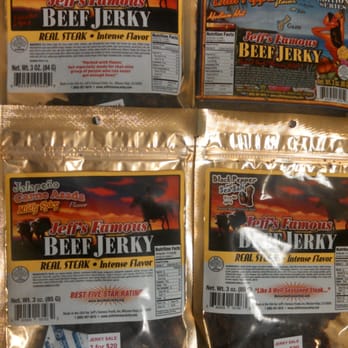 Jeff's Famous Jerky - Bought these flavors! Try 'em! - Specialty Food Near Me - Big Bear Lake, California