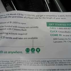 Citizens Bank - Taking advantage of this great rate.