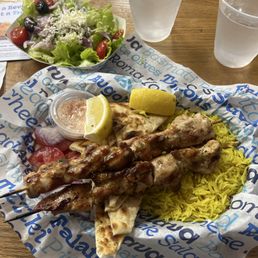 Souvlaki Plate with chicken Souvlaki Plate with chicken