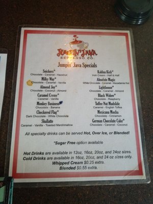 Menu photo 2 Jumpin' Java Espresso Shallotte, NC