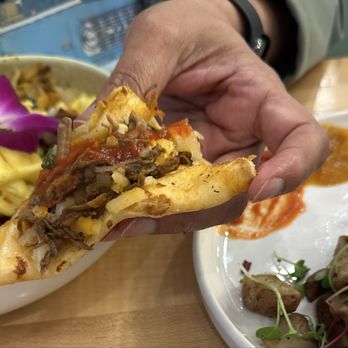 Egg Posh - A perfect scoop of the Birria Bowl! - Breakfast & Brunch Near Me - Frisco, Texas