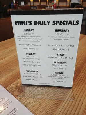Menu photo 4 Mimi's Pub & Restaurant Edmonton, AB