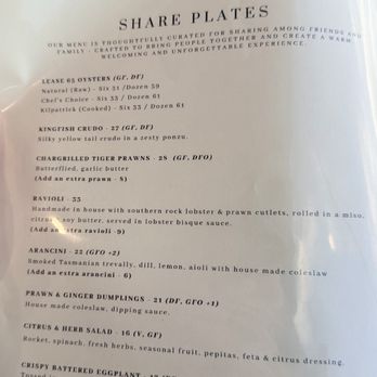 The Wharf - Menu as of April 2026 - Seafood Near Me - St Helens, TAS