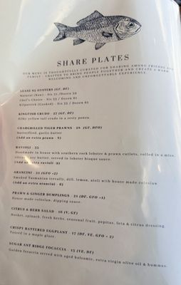 Menu photo 3 The Wharf St Helens, TAS