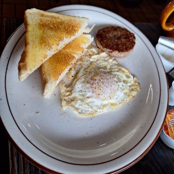 Watermill Restaurant - Fried eggs and sausage. - American Near Me - Cave City, Kentucky Watermill Restaurant - Fried eggs and sausage. - American Near Me - Cave City, Kentucky