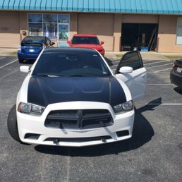 Exterior outside entrance of Xtreme Customs Wraps and Tint - Dodge charger hood wrap. - Marietta, Georgia Exterior outside entrance of Xtreme Customs Wraps and Tint - Dodge charger hood wrap. - Marietta, Georgia