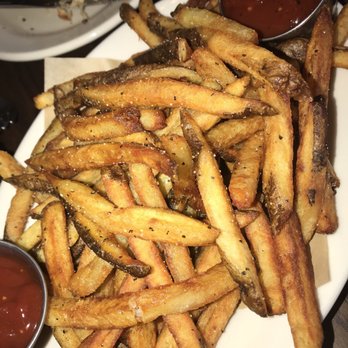 DMK Burger Bar - But of course fries... salt and pepper fries with that ketchup - Burgers Near Me - Chicago, Illinois DMK Burger Bar - But of course fries... salt and pepper fries with that ketchup - Burgers Near Me - Chicago, Illinois