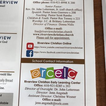 Riverview Christian - Contact information - Churches Near Me - Reading, Pennsylvania Riverview Christian - Contact information - Churches Near Me - Reading, Pennsylvania