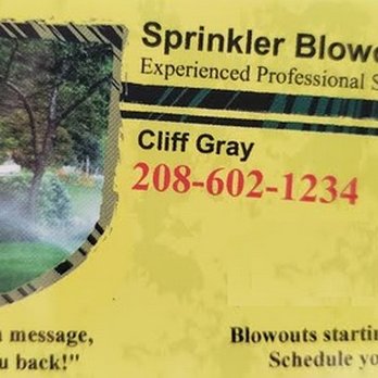 Sprinkler Blowout - Card - Irrigation Near Me Sprinkler Blowout - Card - Irrigation Near Me