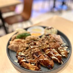 Japanese style chicken waffles - お好み焼き waffles