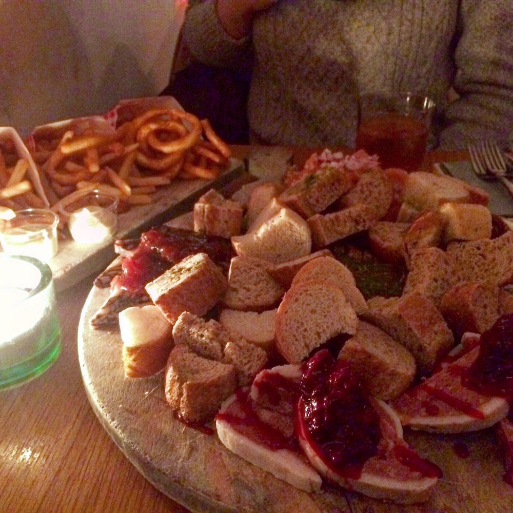 The middle boca platter and the potato platter.