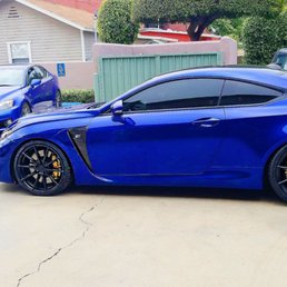 RC F after new wheels with the blue ISF in the background RC F after new wheels with the blue ISF in the background