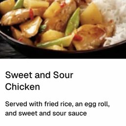 Photo from website of what meal was supposed to look like. Meal served looked nothing like this.