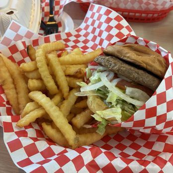 Ontario Burgers - Hamburger combo, nothing special. The bread was overcooked and practically toast - Burgers Near Me - Ontario, California Ontario Burgers - Hamburger combo, nothing special. The bread was overcooked and practically toast - Burgers Near Me - Ontario, California