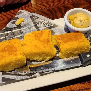 Smokey Bones - The Corn Bread and Special Butter appetizer. - Barbeque Near Me - Roanoke, Virginia Smokey Bones - The Corn Bread and Special Butter appetizer. - Barbeque Near Me - Roanoke, Virginia