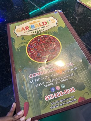 Menu photo 4 Garibaldi Mexican Restaurant Tampa, FL Menu photo 4 Garibaldi Mexican Restaurant Tampa, FL