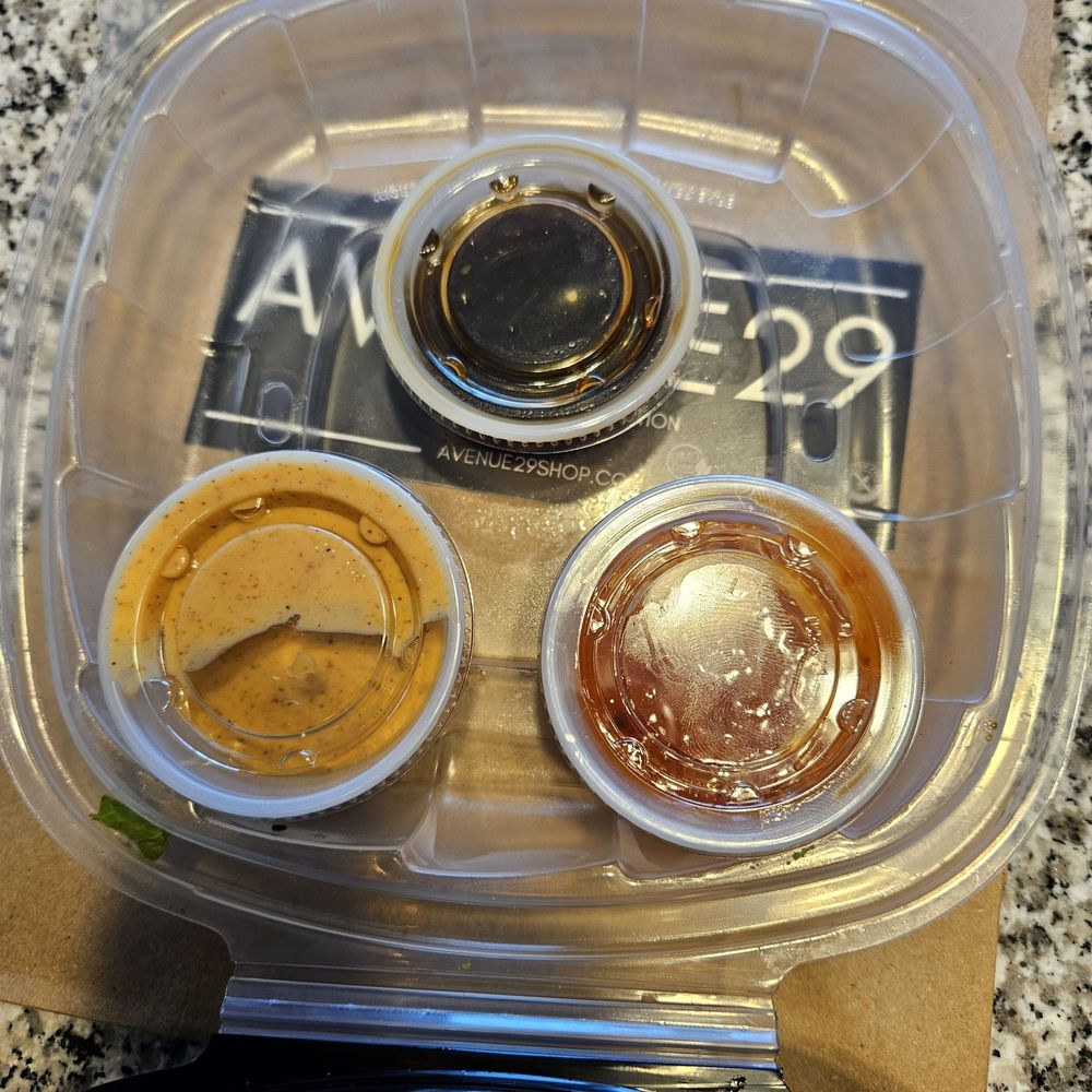 Avenue29 Foods - Toppings - Asian soy sauce, sweet chili sauce, & house made spicy mayo - Burgers Near Me - Williamsville, New York Avenue29 Foods - Toppings - Asian soy sauce, sweet chili sauce, & house made spicy mayo - Burgers Near Me - Williamsville, New York