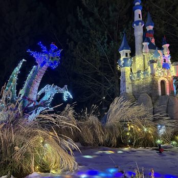 Adventure Golf and Raceway - Dragon and Castle all lit up for the holiday - Mini Golf Near Me - Westminster, Colorado Adventure Golf and Raceway - Dragon and Castle all lit up for the holiday - Mini Golf Near Me - Westminster, Colorado