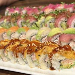 Paradise Sushi and Grill - Ceviche; rainbow; aguachile and Petaluma rolls