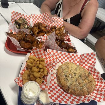 JD's Wingz & Thingz - The 50 piece with 5 different flavors! Garlic parm, big bs, oh, Creole bbq, hot hunny all were very good - Chicken Wings Near Me - Placentia, California