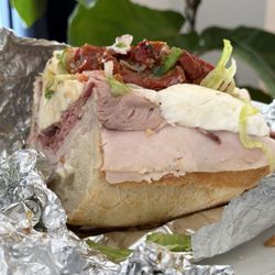 M & P Biancamano - Turkey roast beef and mozzarella!