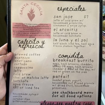 Santa Cecilia - Drink Menu - Cafes Near Me - Albuquerque, New Mexico Santa Cecilia - Drink Menu - Cafes Near Me - Albuquerque, New Mexico