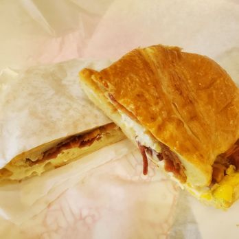 Donut Hub - Breakfast Croissant - bacon, egg & cheese - Donuts Near Me - Orange, California Donut Hub - Breakfast Croissant - bacon, egg & cheese - Donuts Near Me - Orange, California