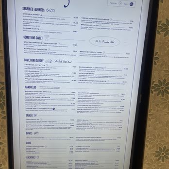 Sabrina's Cafe - Menu picture - Cafes Near Me - Philadelphia, Pennsylvania