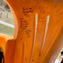 The inside of the kids slide The inside of the kids slide